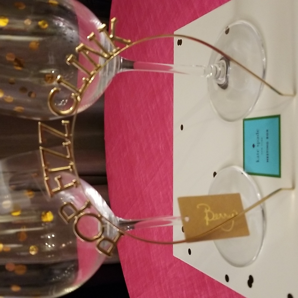 NWT Kate Spade nesting box with wine glasses - Picture 2 of 4